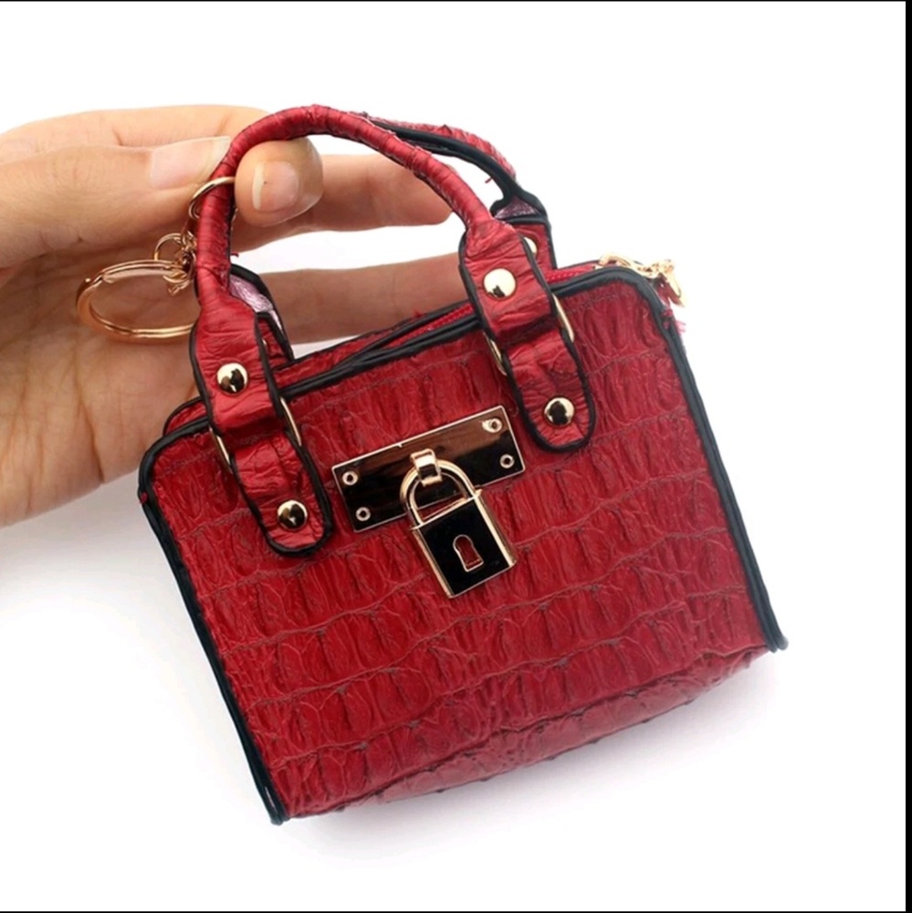 Mini Handbag coil purse wallet Red